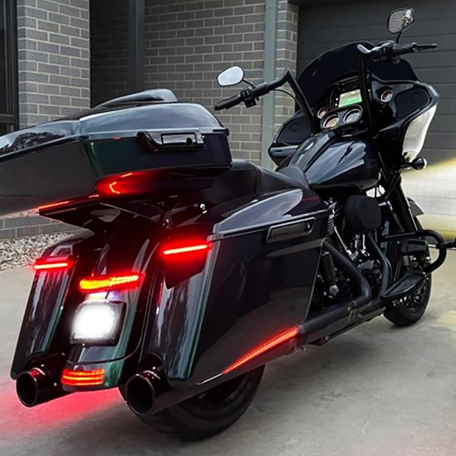 HDBUBALUS LED Extended Saddlebag Light with Smoke Lenses Fit for Harley Touri…