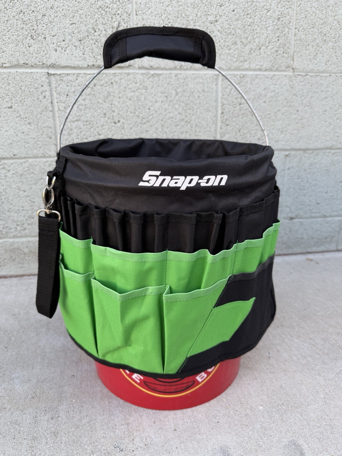 Snap On Tools 5 Gallon Bucket Caddy Tool Bag Storage Travel Case Snap-On Racing