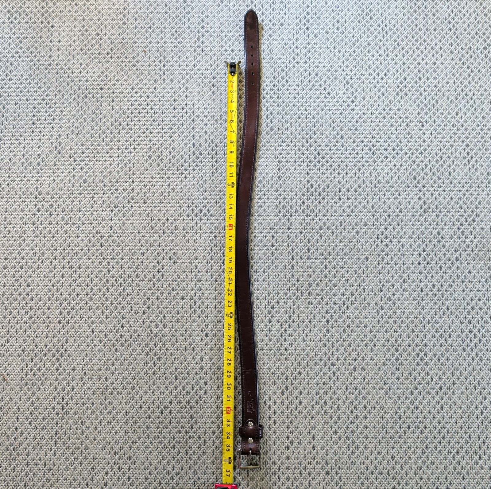 Vtg OCCIDENTAL Leather 5008 1.5″ W35-39 Working Mans Belt America’s Best 37″ VG+