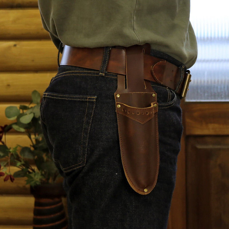 TOURBON Leather Garden Trowel Pruner Belt Holster Women/Men Utility Tools Sheath