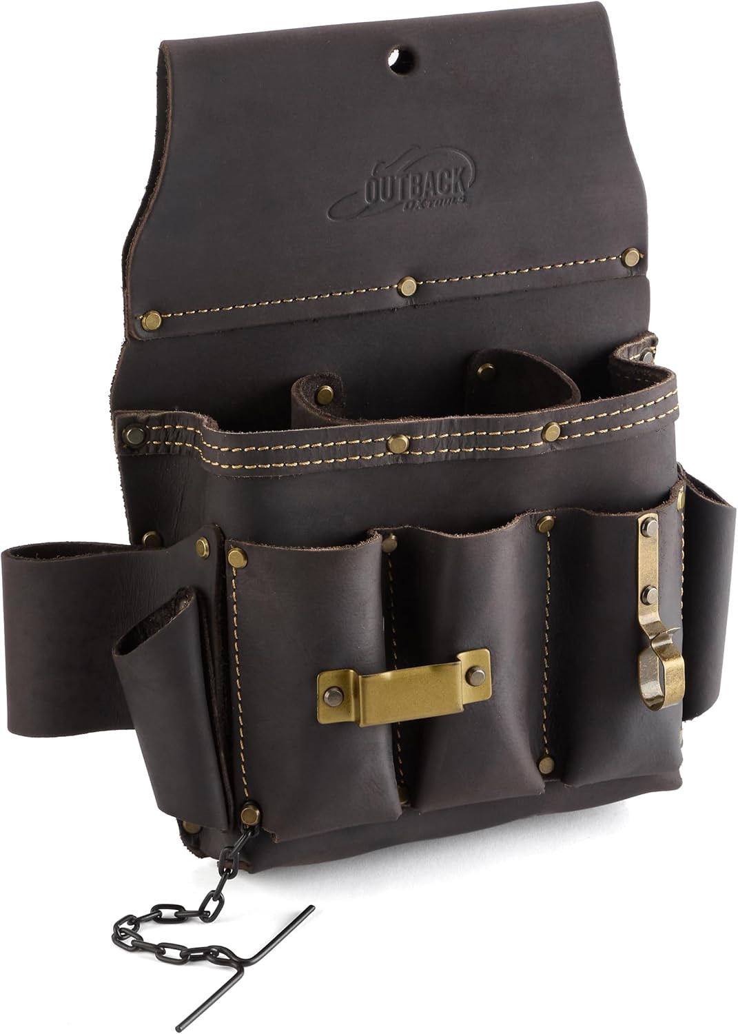 Pro Full Grain Leather Tool Pouches – Made with Double Stitching and Rivet Reinf