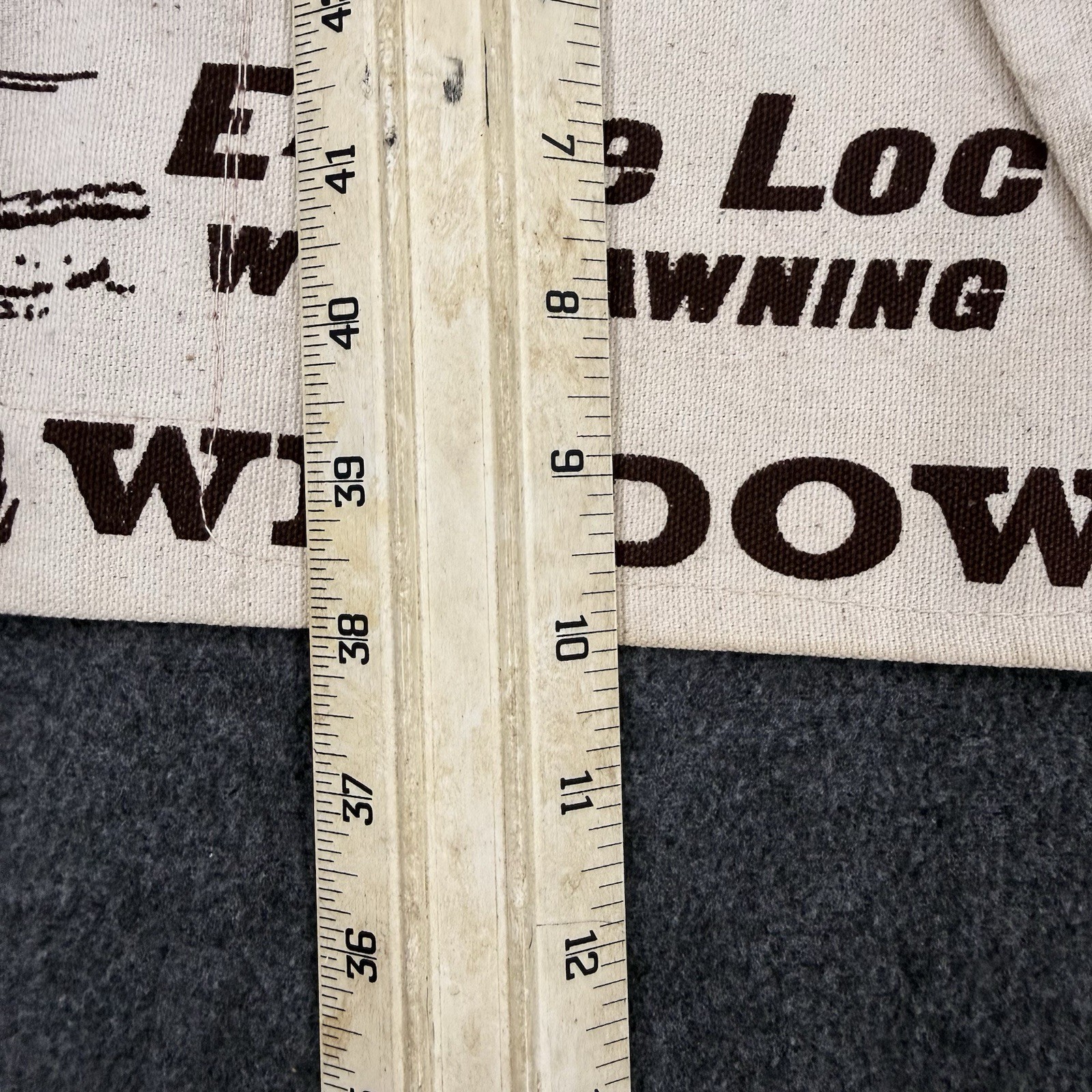 Vintage WOODCO E-Zee Loc Canvas Tool Apron Pouch Adjustable Beige 18×11 in