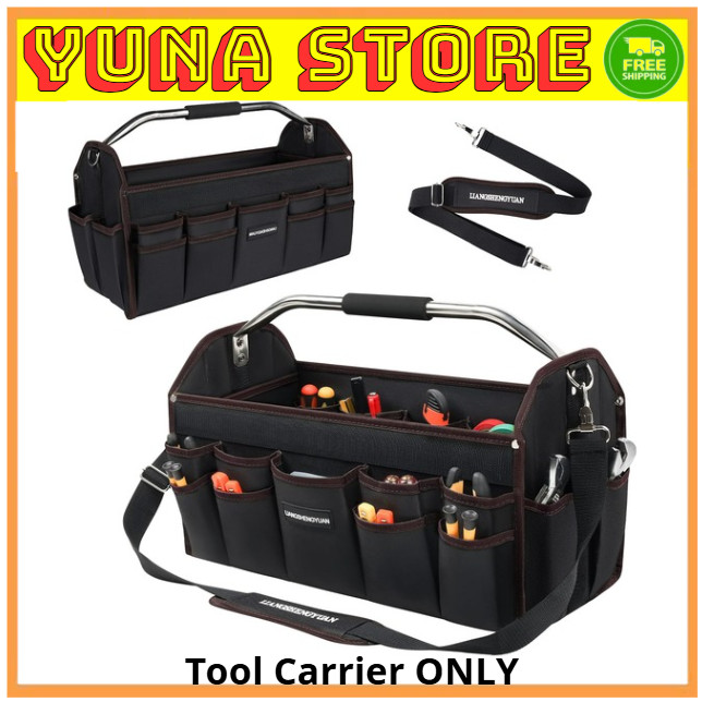 20 In Tool Carrier, Open Top Tool Tote 30 Pockets, Waterproof Tool Bag For Me…