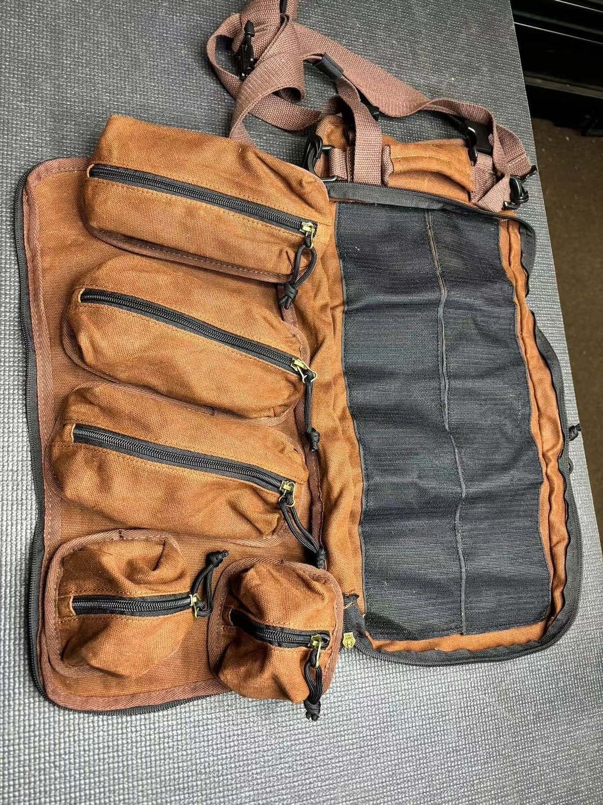 Roaring Fire The Pack Mule Mini Tool Roll Bag, : RF-The Pack Mule Mini-Brown
