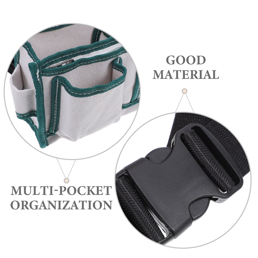 Multi Pocket Canvas Utility Work Bag with Reinforced Stitching for Tough Jobs