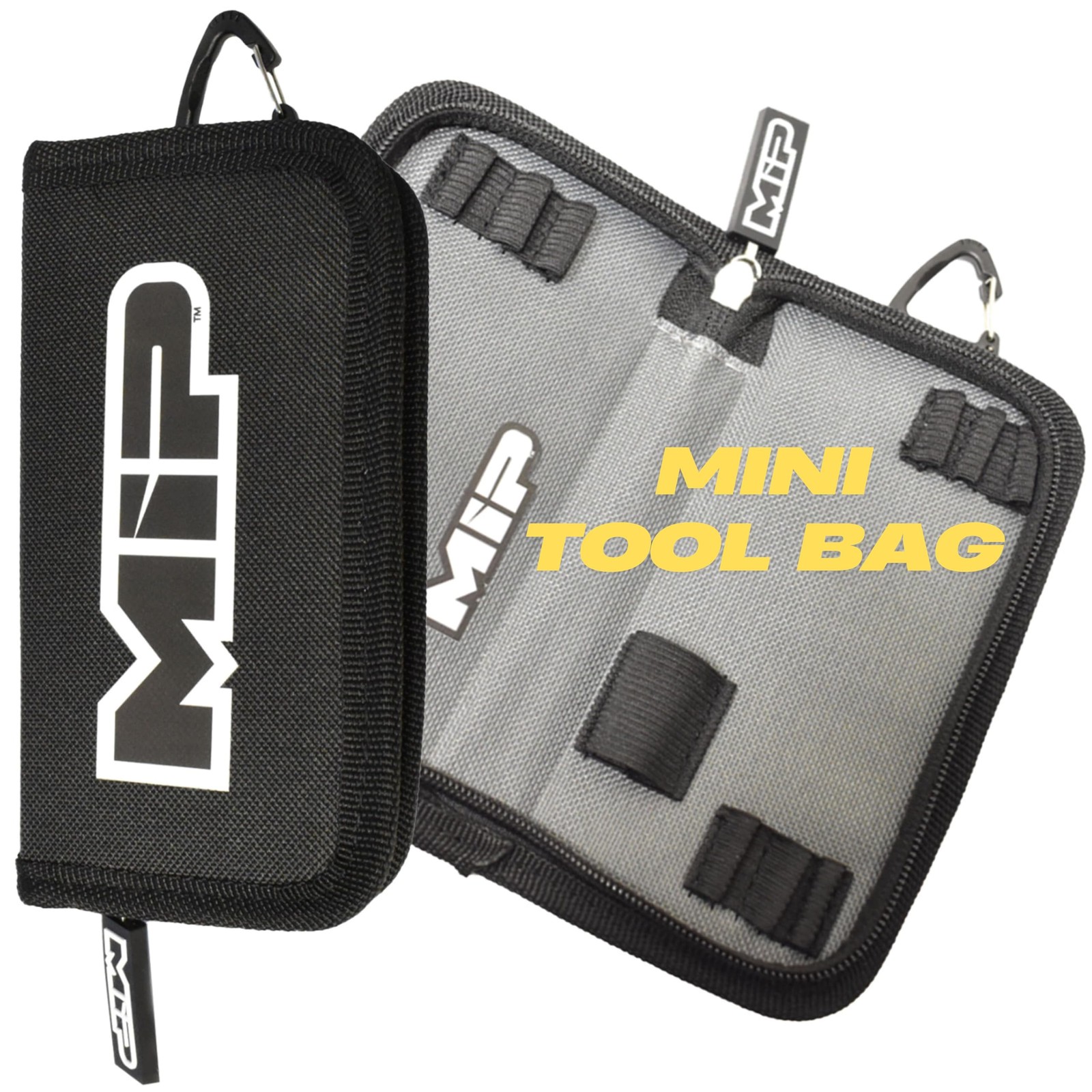 MIP RC Mini Tool Bag 13 Pocket Holds 1/4 Hex & 7 x 6.5 x 0.68 inches, Black