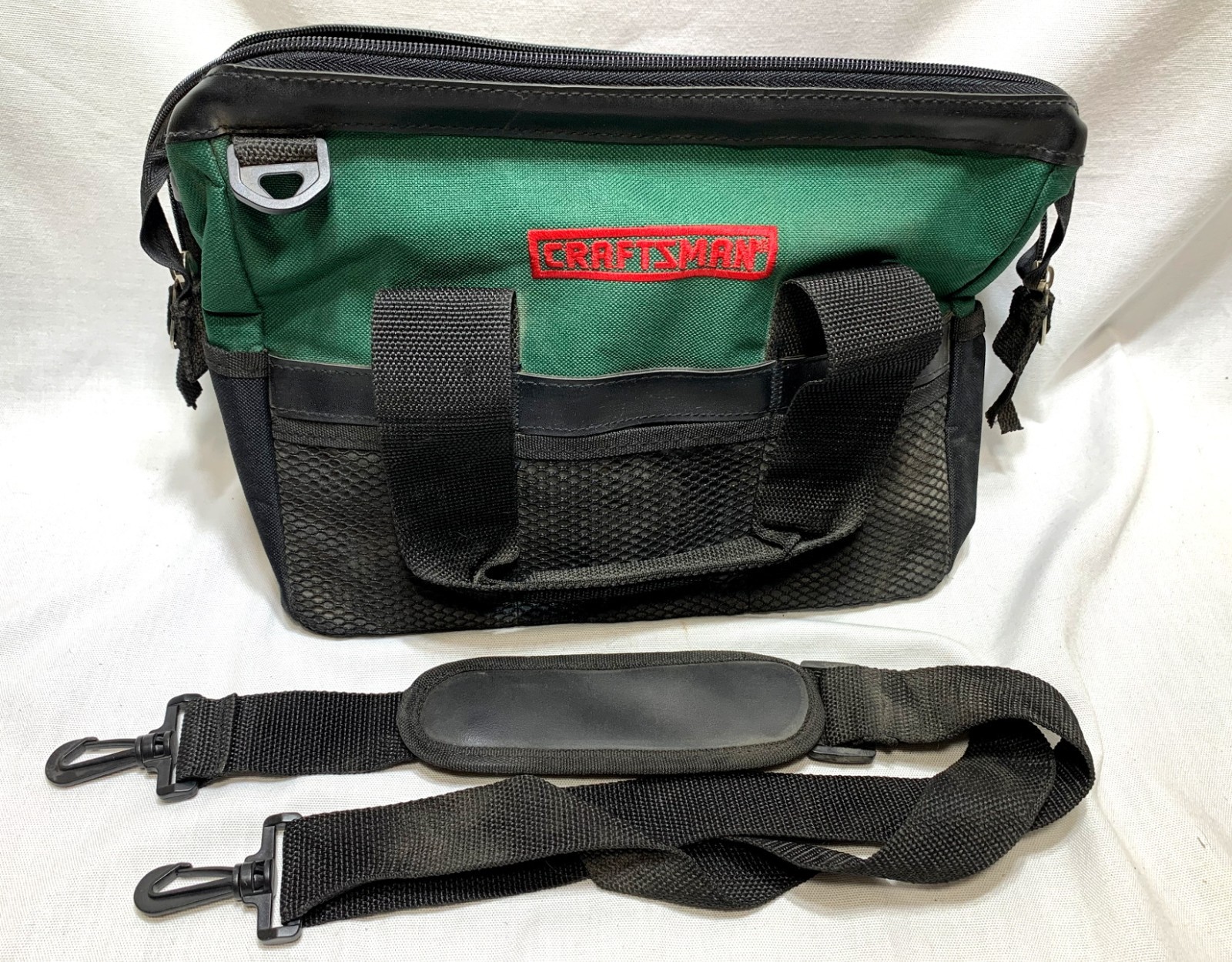 Craftsman 17 Pocket Soft Tool Bag Green 12″ x 8″ x 10″ High w/ Carrying Strap