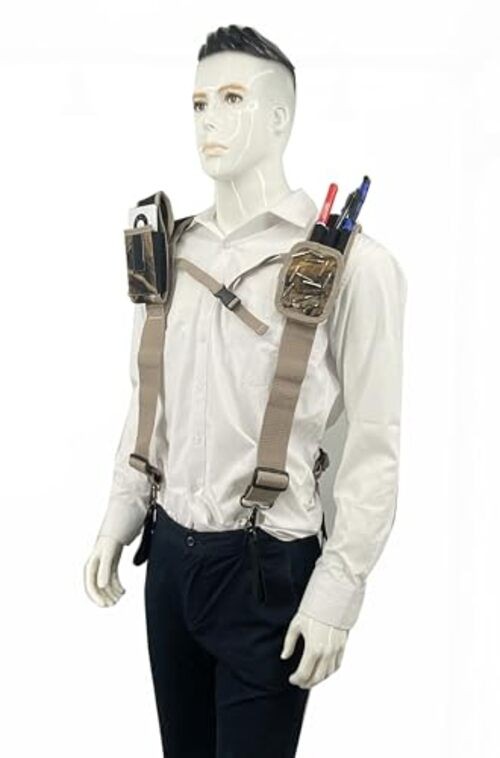 Tool Belt Suspenders for Work Belt Heavy Duty Padded with Magnetic Camouflage