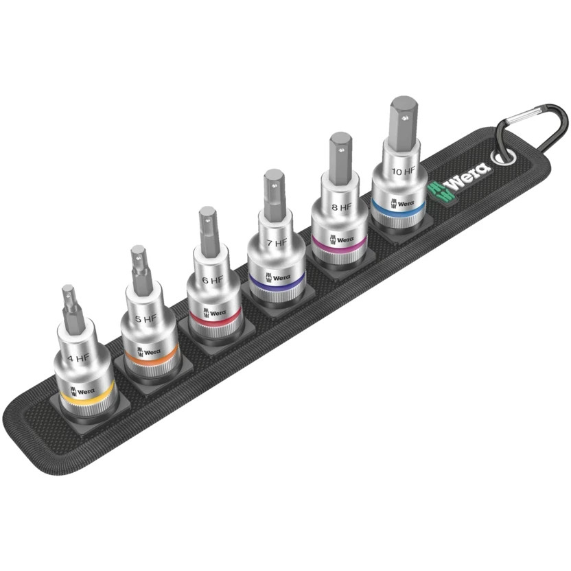 WERA 05003996001 Belt C 2 Zyklop In-Hex-Plus bit socket se, 1/2″ drive, 6 pieces