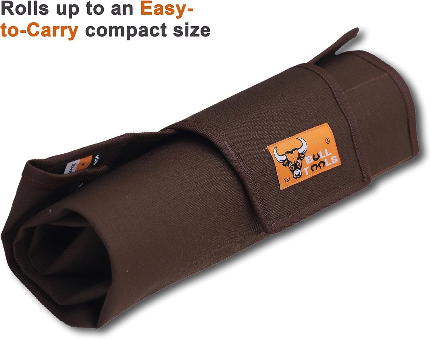 Wrench & Tool Roll up SAE Pouch Organizer Bag 13 Pocket Handmade 16 Oz. Water Re