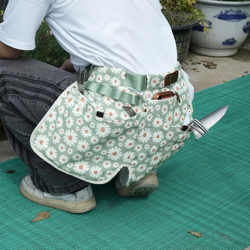Tourbon Nylon Half Apron Florist Garden Tools Organizer for Household Gardening