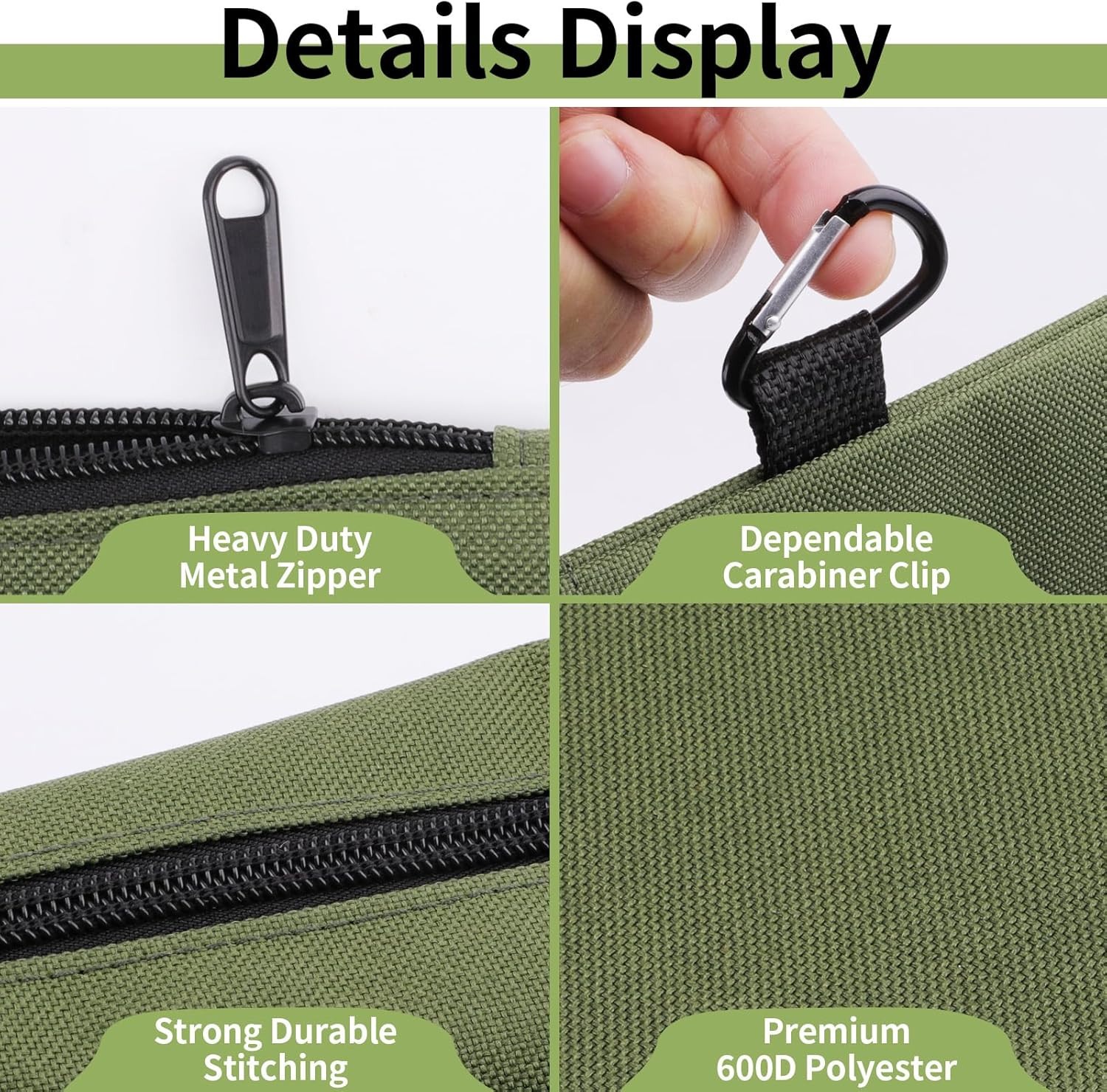 3 Pack Tool Bag Zipper Pouch, Premium Tool Pouch, Utility Multipurpose Storage O