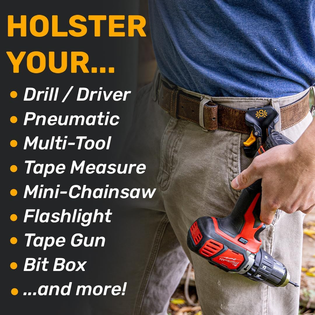 Tool Holster – Self Locking, Quick Draw, Universal Tool Holder – Clips onto Any