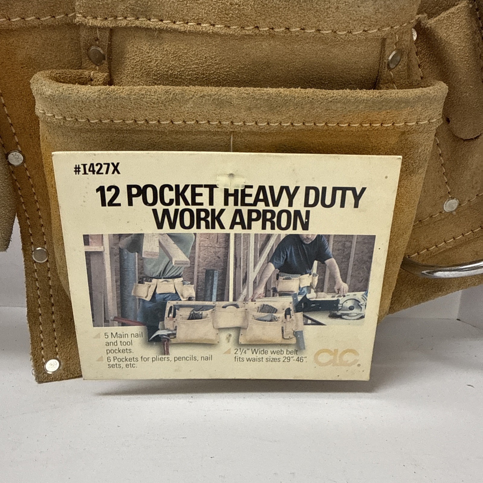 CLC Work Gear 1427X Carpenters/Construction Tool Belt Leather 12 Pocket NOS