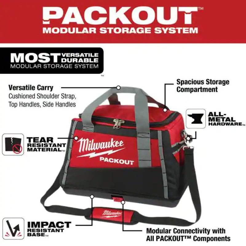 Tool Bag Versatile Modular Storage System 20in Durable Tear Resistant Heavy Duty