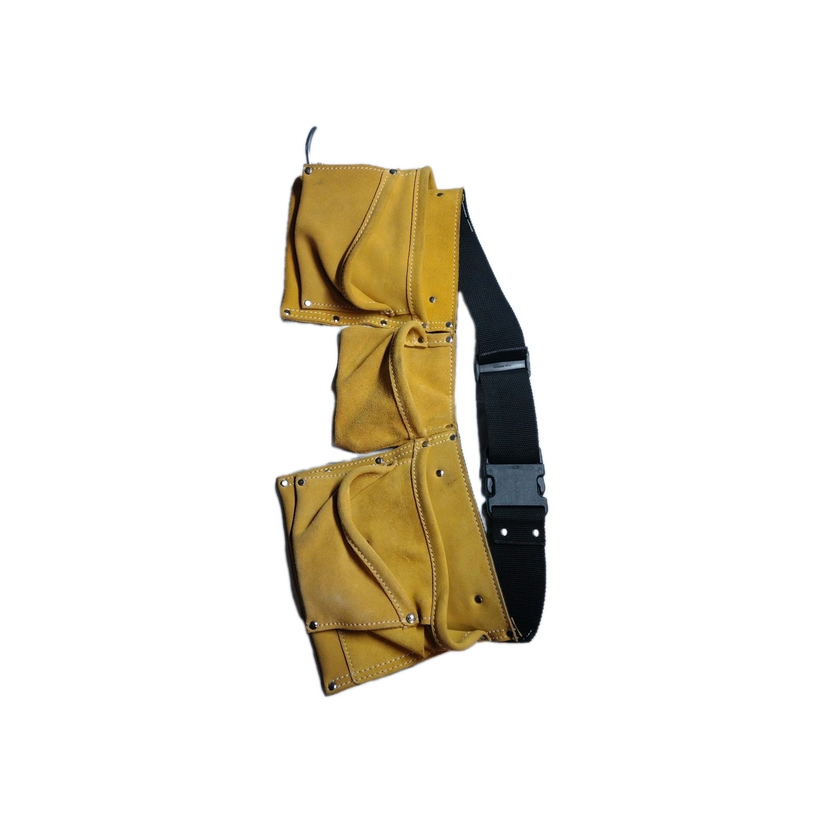 8 Pocket Leather Tool Belt w/ Quick Release Buckle Carpenter Pouch 46″ NEW
