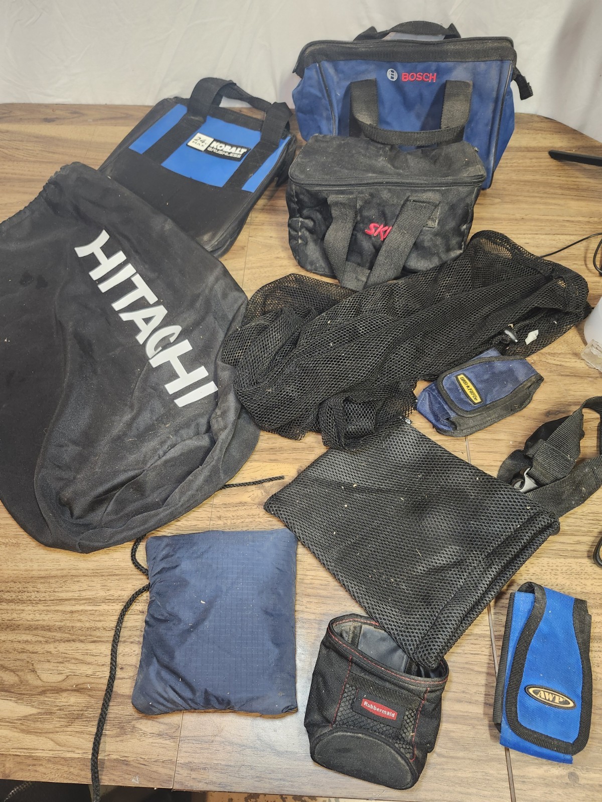 Large Lot Of Tool Bags And Storage Skil, Bosch. Hitachi And More!