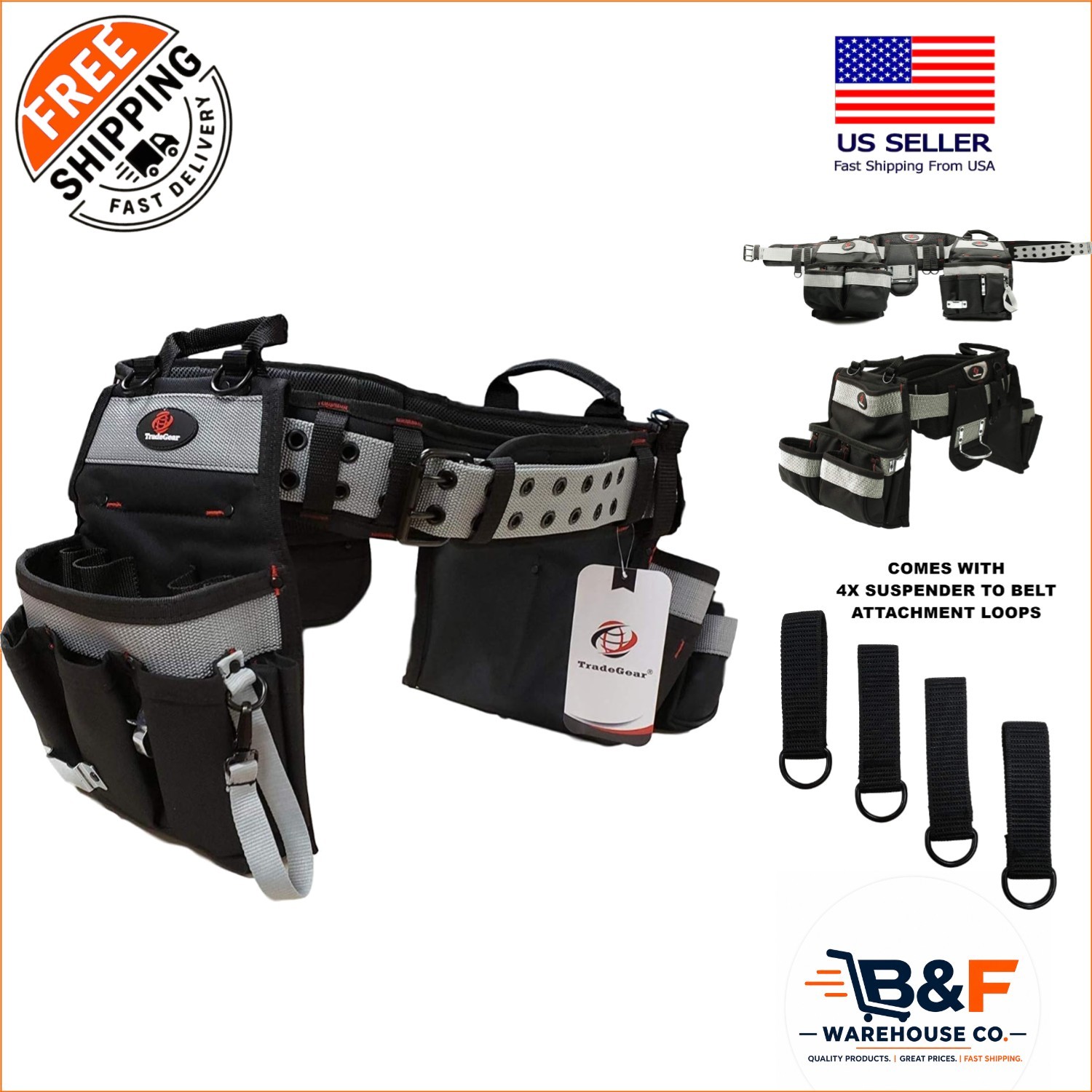 27-Pocket Electrician’s Heavy-Duty Tool Belt – Ergonomic Comfort & Durability