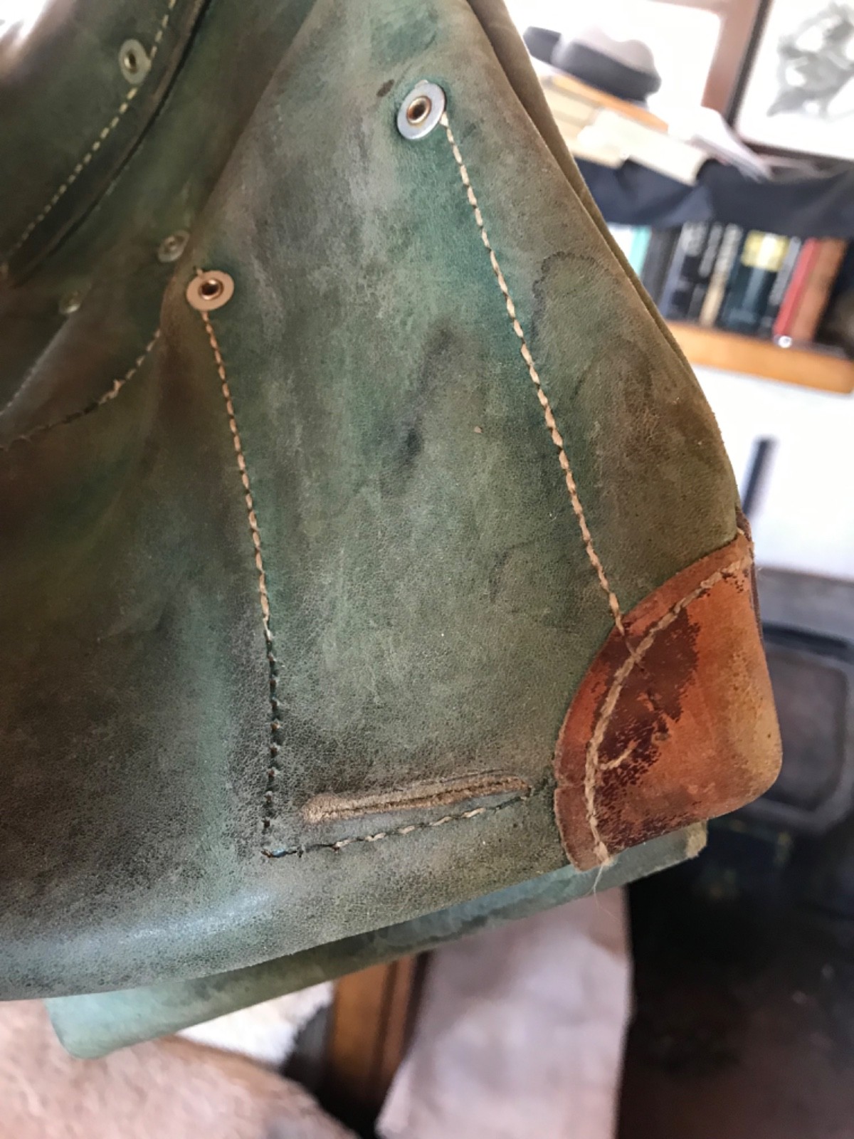 Vintage Occidental Leather Green Carpenter/Framer Tool Bags
