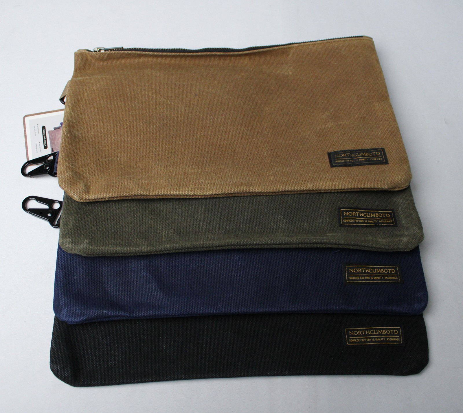 NorthClimbOTD Adult’s 4-Pack Canvas Tool Pouch Set CG2 Multicolor 12.5″x7″ NWT
