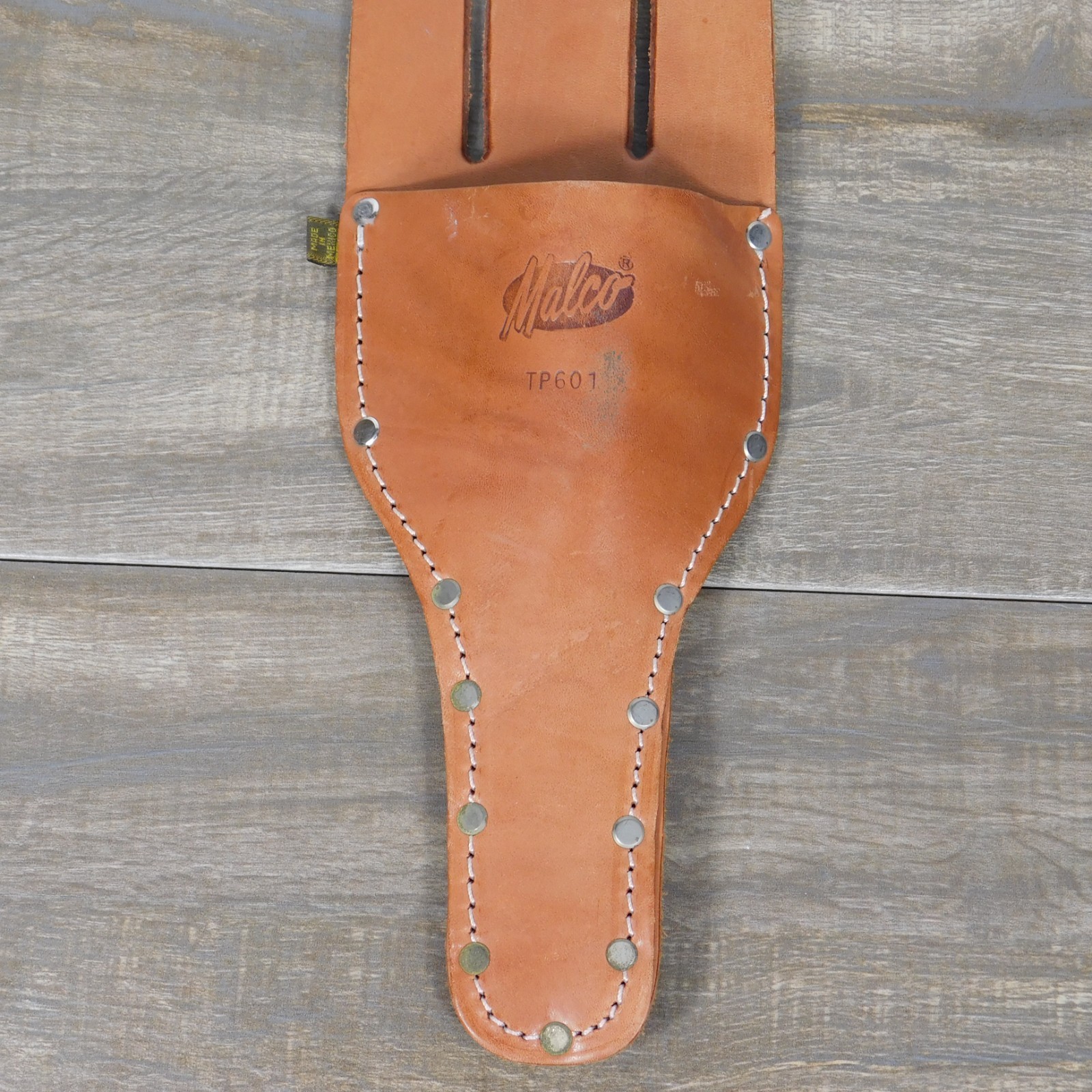 Malco TP601 Riveted LEATHER SHEATH Flex Cutter Blade Holder Belt Pouch 13 x 4.5