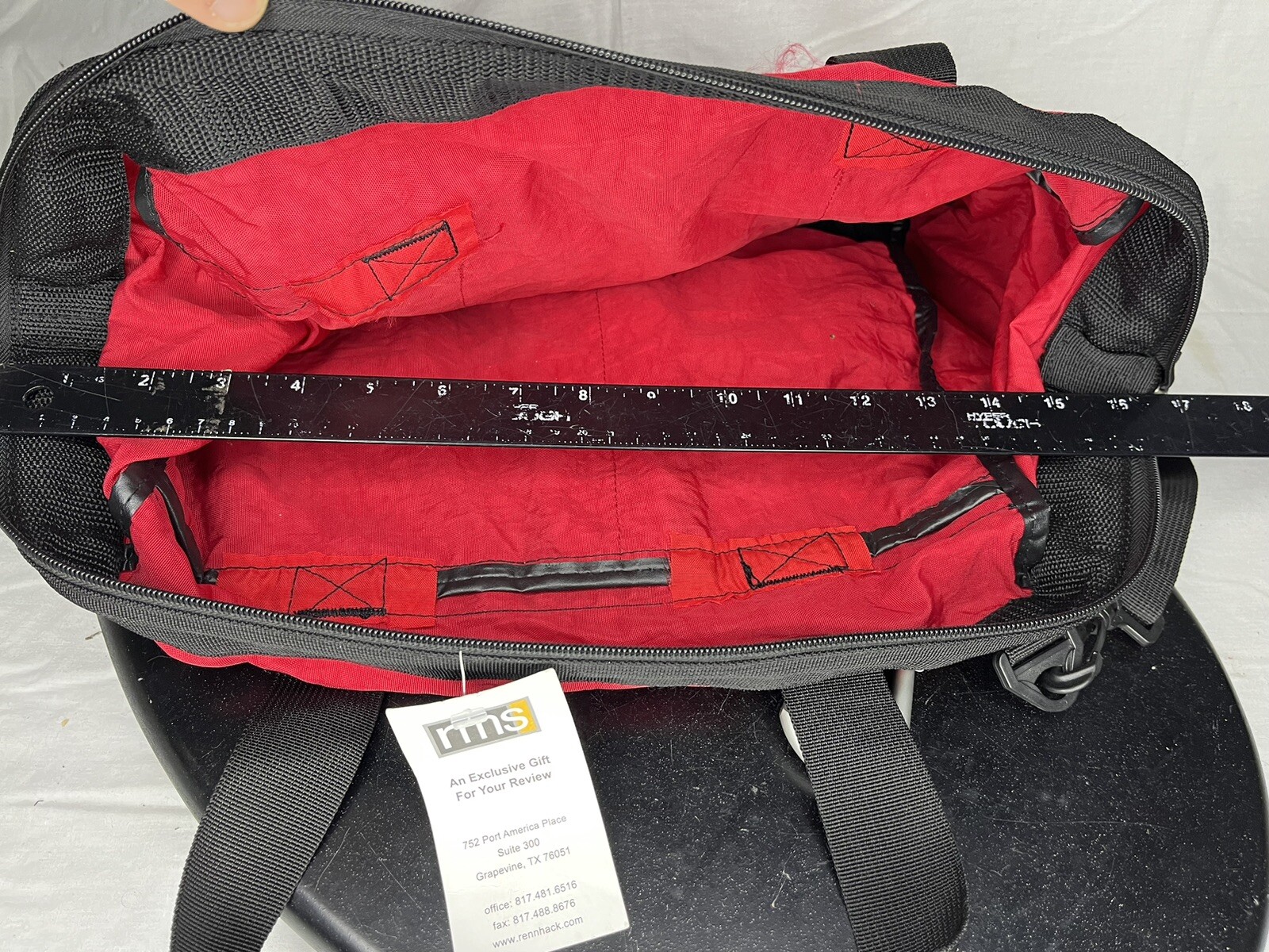 NGG Swiss Edition Tool Bag Top Wide Mouth Contractor Storage Tote Red