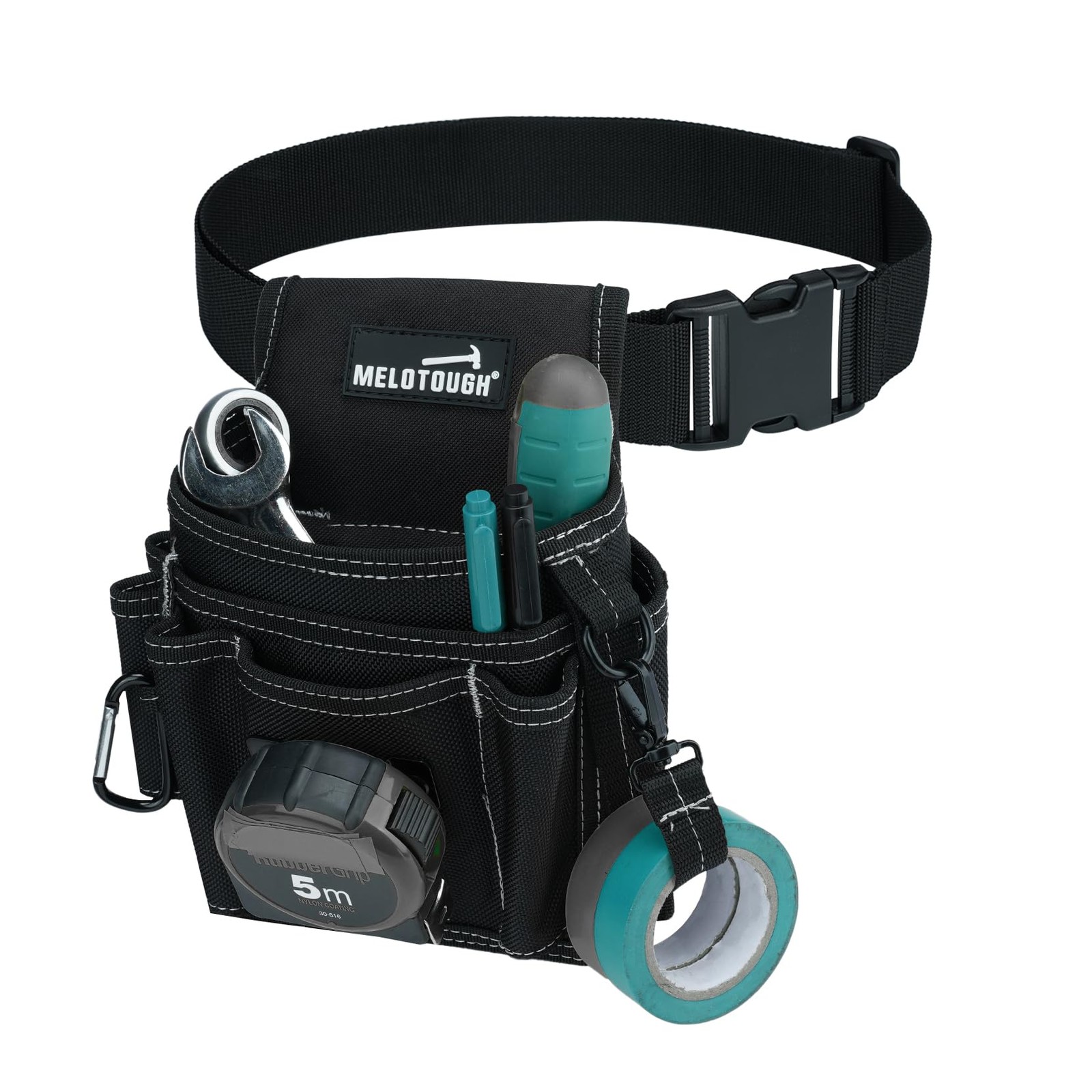 Electrician Tool Pouch with Belt Clip, 2 Inch Heavy Duty Work Belt Set for Me…