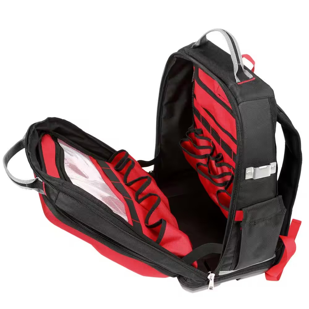 Hard Shell Pocket Backpack + Tool Accessory Zipper Bag Heavy Duty Handyman Pouch