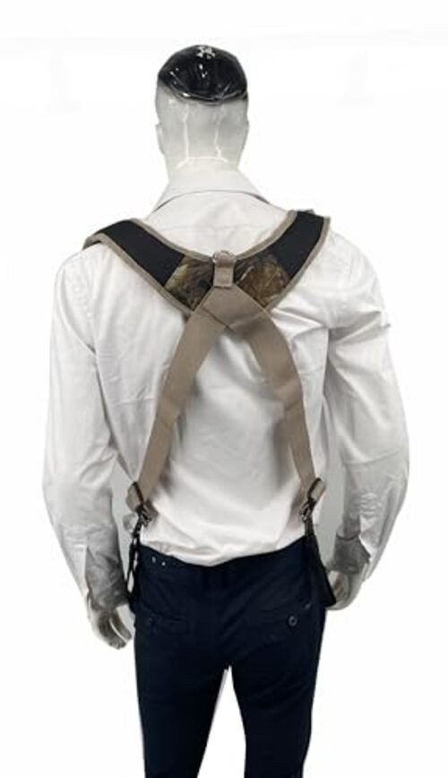 Tool Belt Suspenders for Work Belt Heavy Duty Padded with Magnetic Camouflage