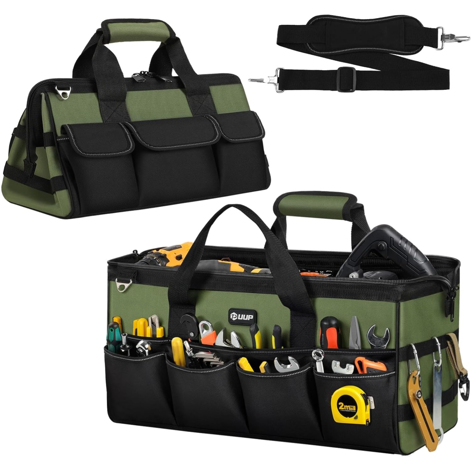 Large Capacity Tool Organizer Bag with Shoulder Strap