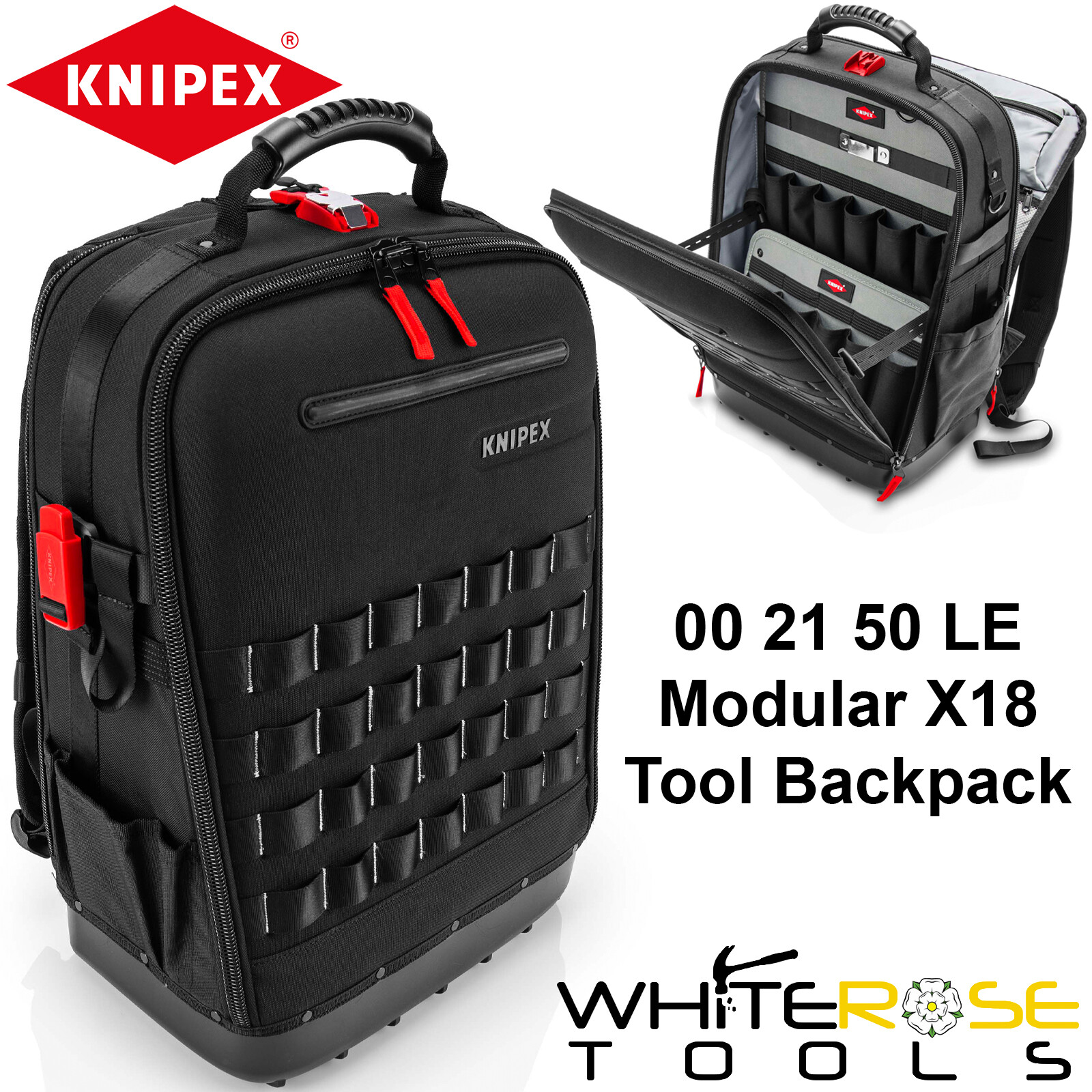 Knipex Tool Backpack Bag Modular Storage Case X18 Empty 00 21 50 LE
