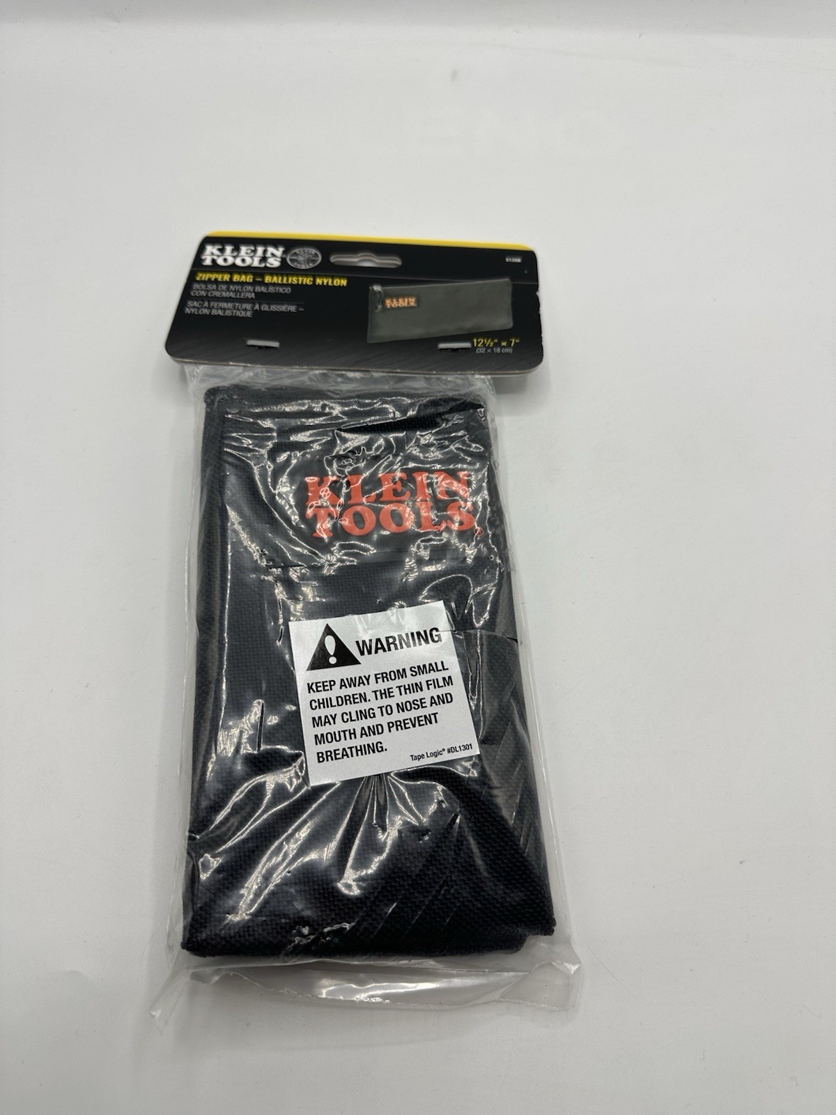 Klein Tools • Black Cordura Ballistic Nylon Tool Bag w/ Zippered Pocket • #5139B