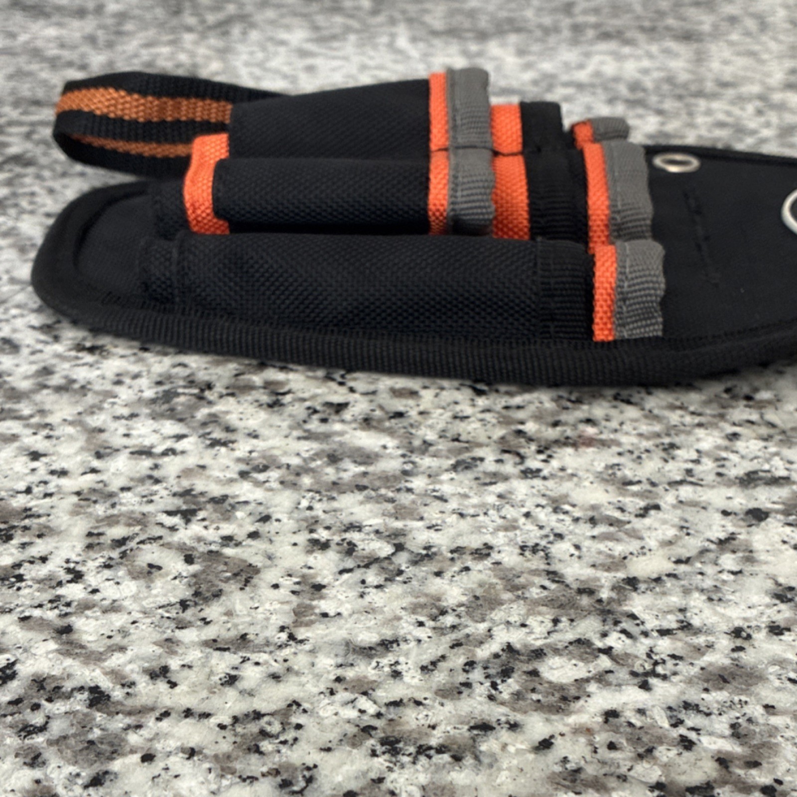 Klein Tools Tradesman Pro Small Tool Pouch 5240 Black Orange Gray Tunnel Loop
