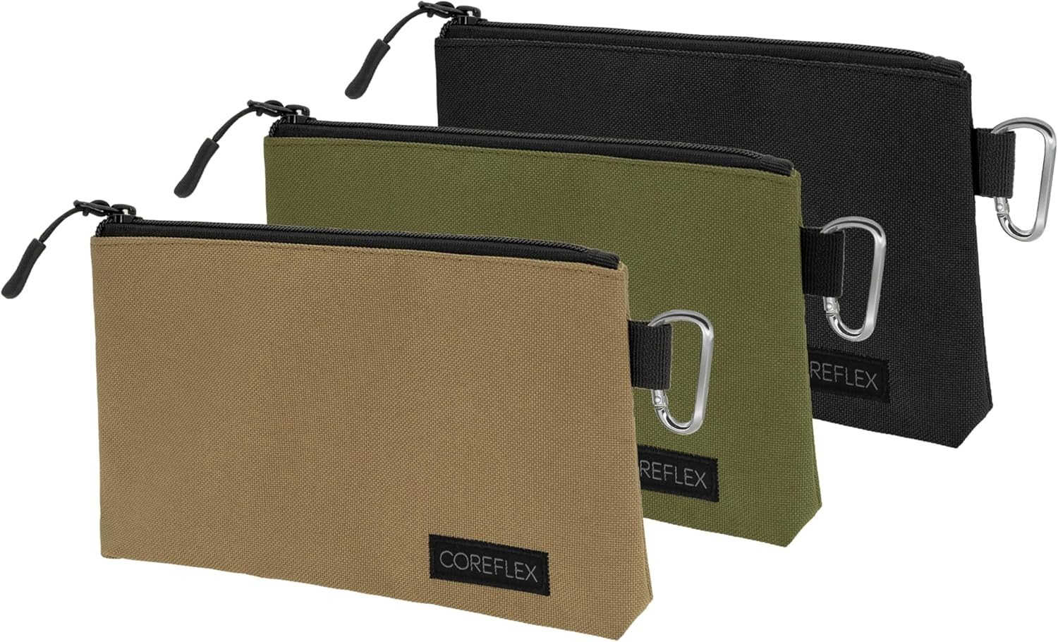 3 Pack Heavy Duty 8-Inch Tool Pouch with Flat Bottom – Versatile Organizer