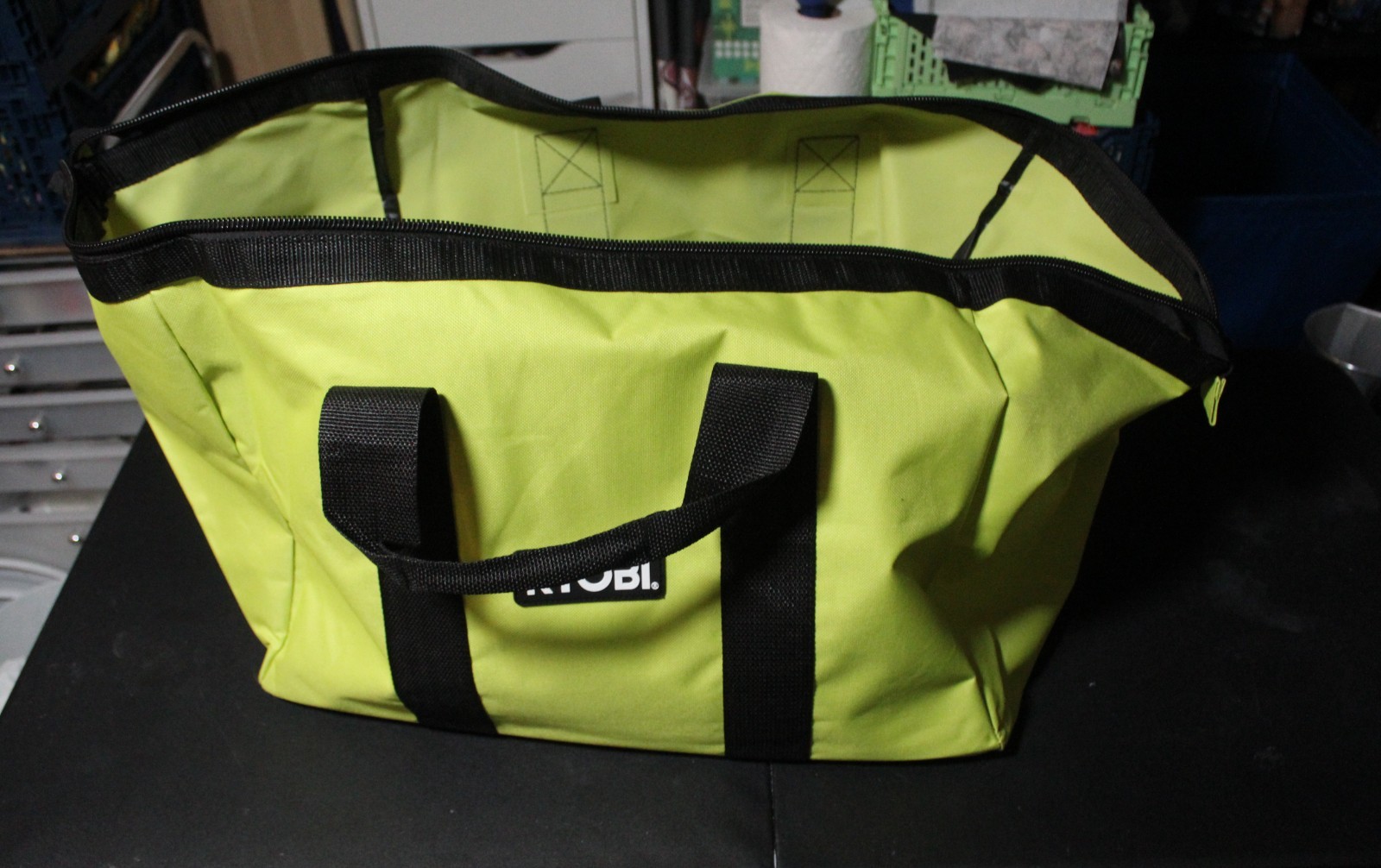 Ryobi Green Wide Mouth Collapsible Genuine OEM Contractor’s Bag 18″