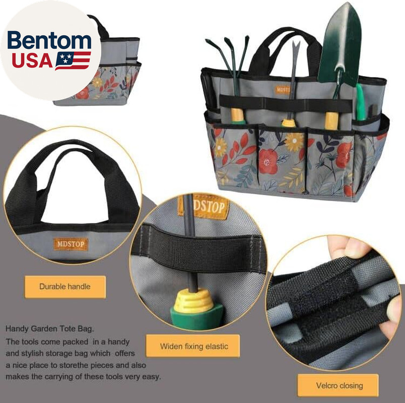 Garden Tool Bag, Garden Tool Kit Holder Home Organizer Storage Carrier, Oxford G