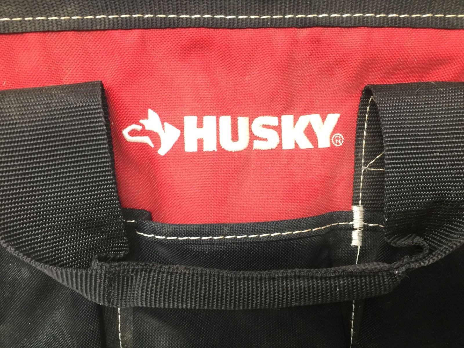 Husky Red and Black Zippered Tool Bag with Handles