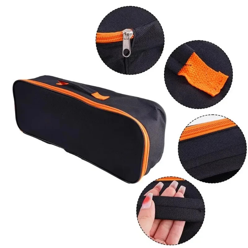 3pack Tool Pouch with Zipper Utility Small Bag for 14 inch-3pcs, Black