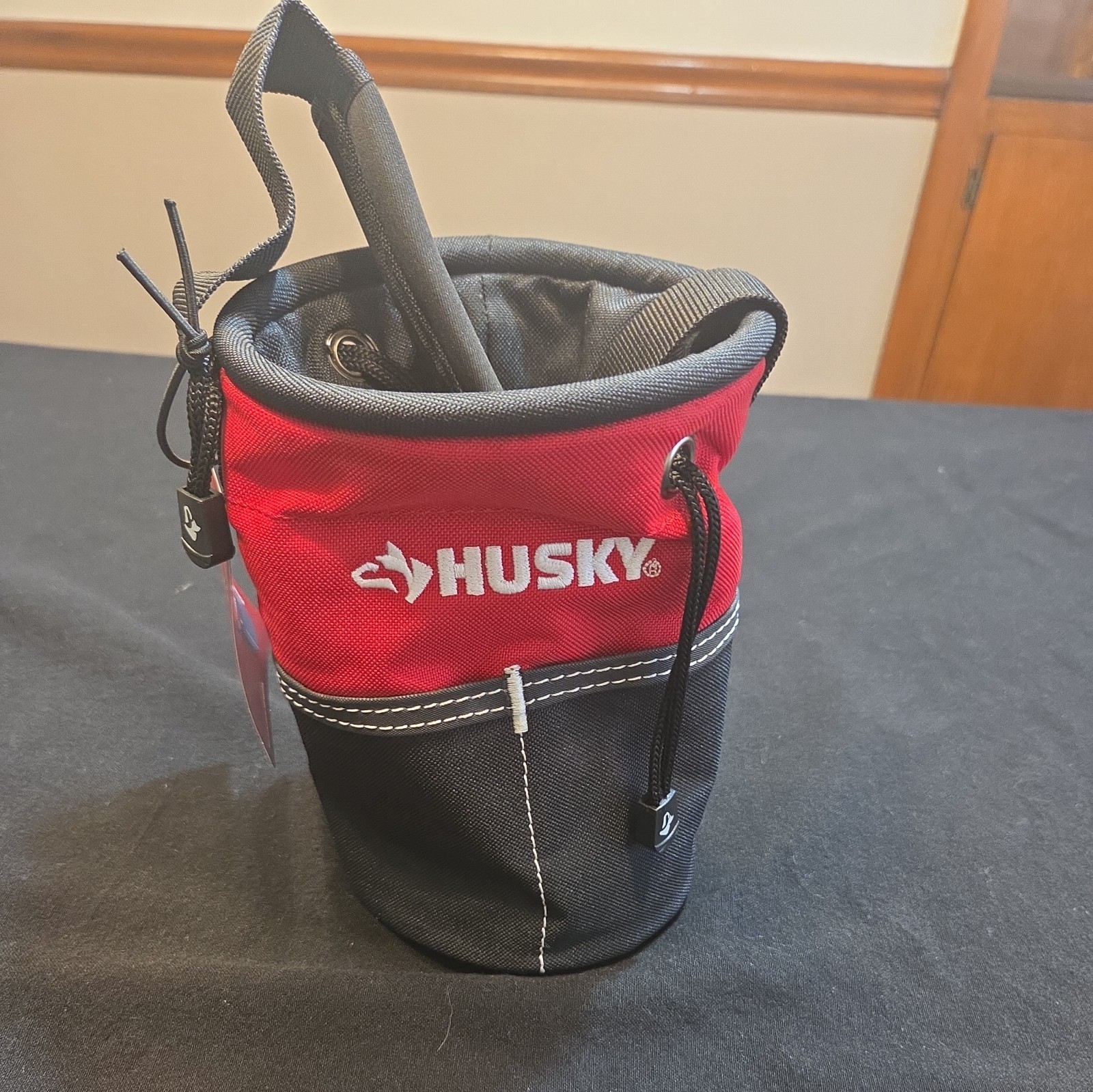 5 In Utility Sack Tool Bag 5 in. 10 Pockets Water Resistant Material – Husky