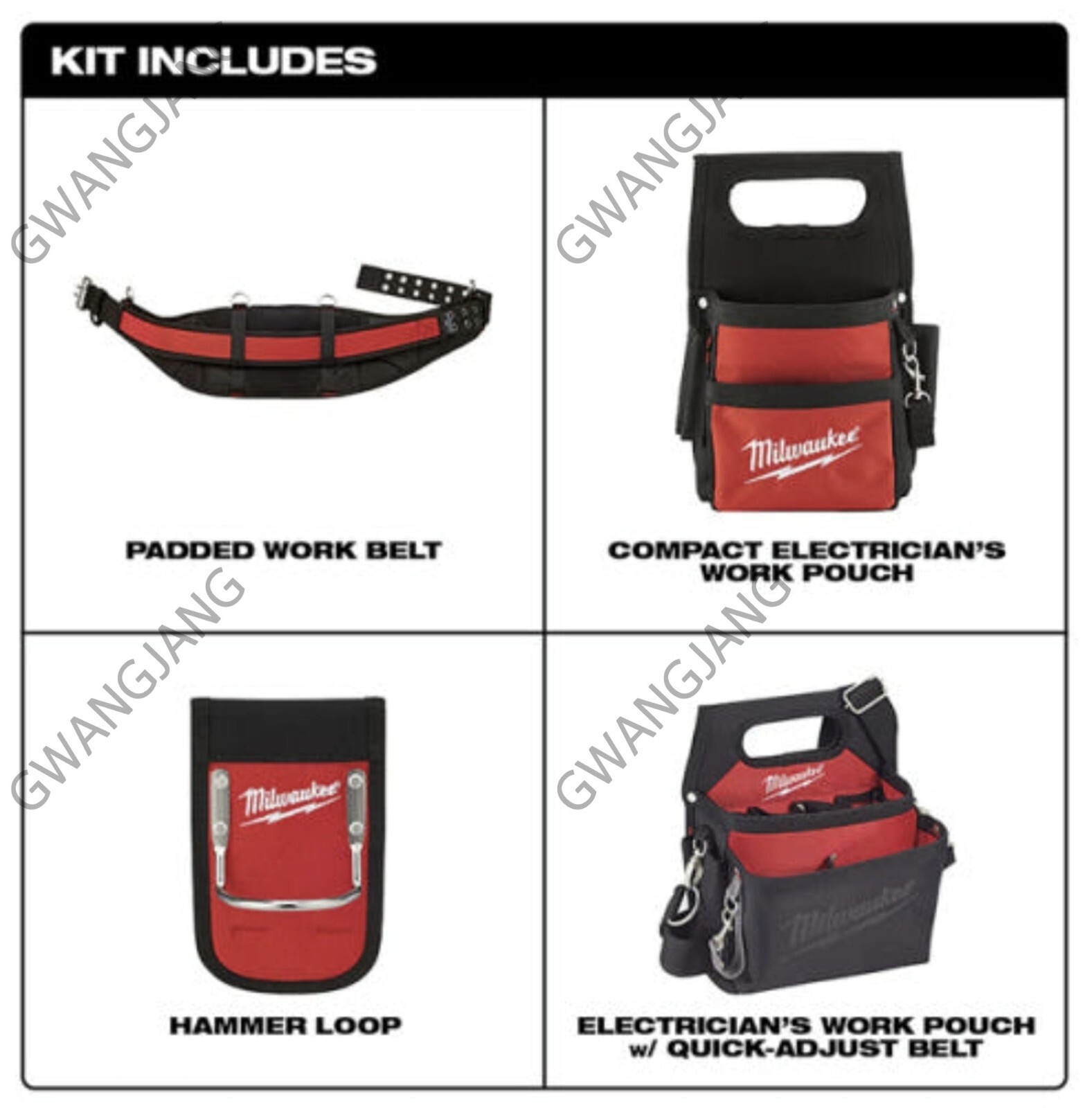Milwaukee 48-22-8110 Nylon Stable Base Electricians Work Belt Tool DIY Durable