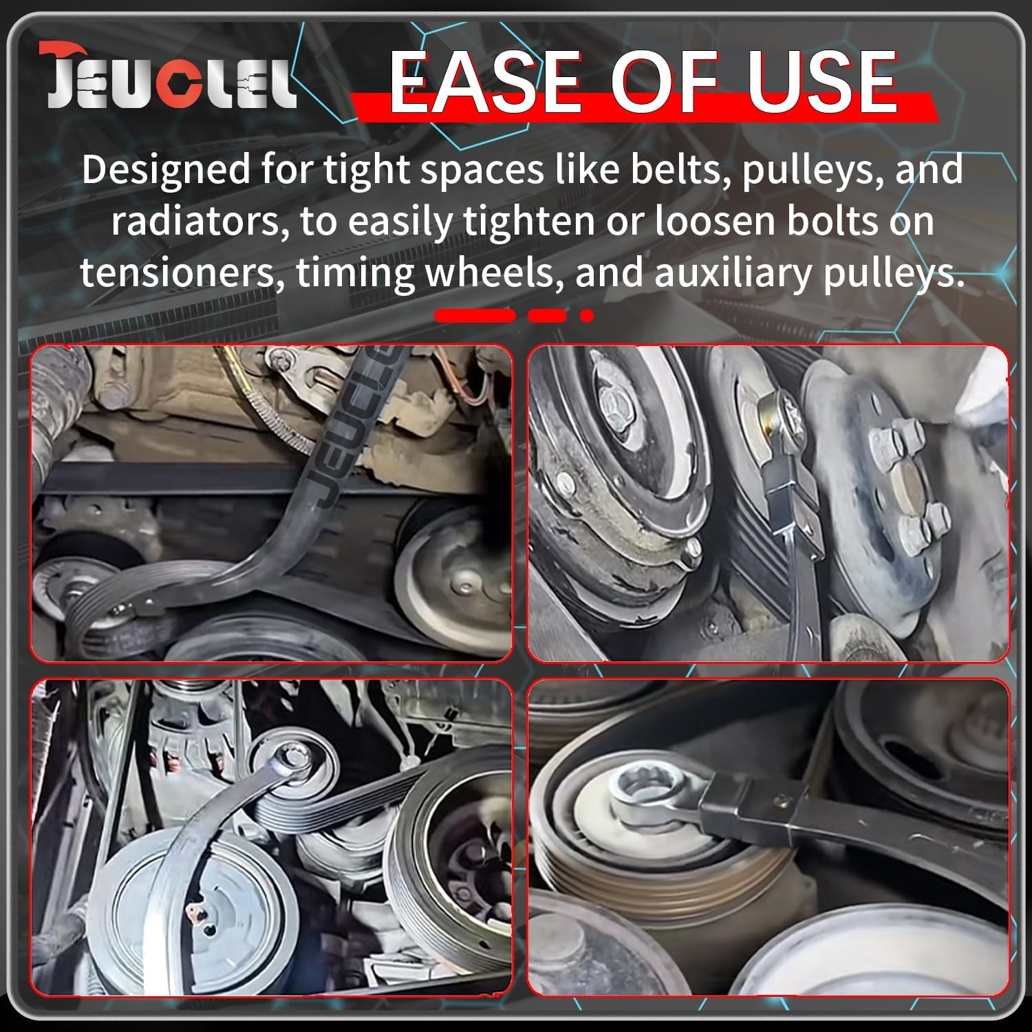 Alloy Steel Universal Pulley Removal Tool Kit: 15PCS for Mechanics & DIYers