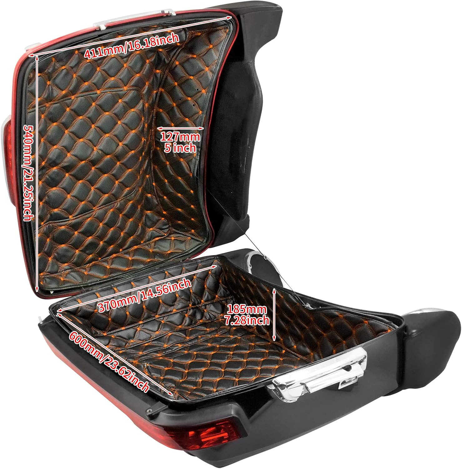 King Tour Pack Liners Orange Thread Stitching Touring Pak Inserts Fit for Harley