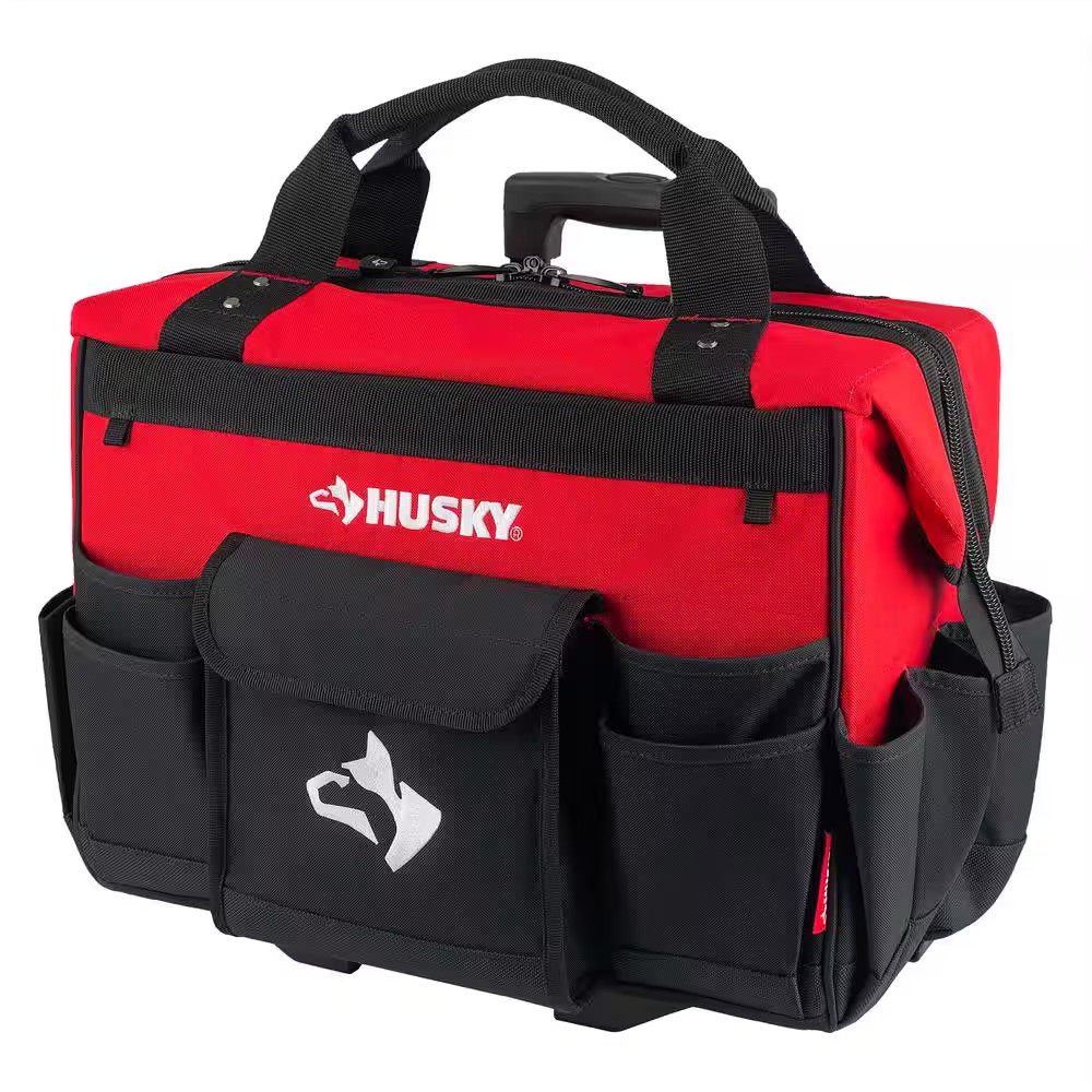 Husky 18 in. 18 Pocket Rolling Tool Bag NEW