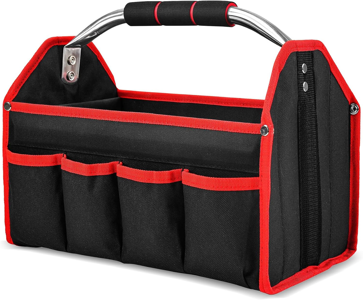 13 Inch Tool Bag, Foldable Open Top Tool Bag with Stiff Frame