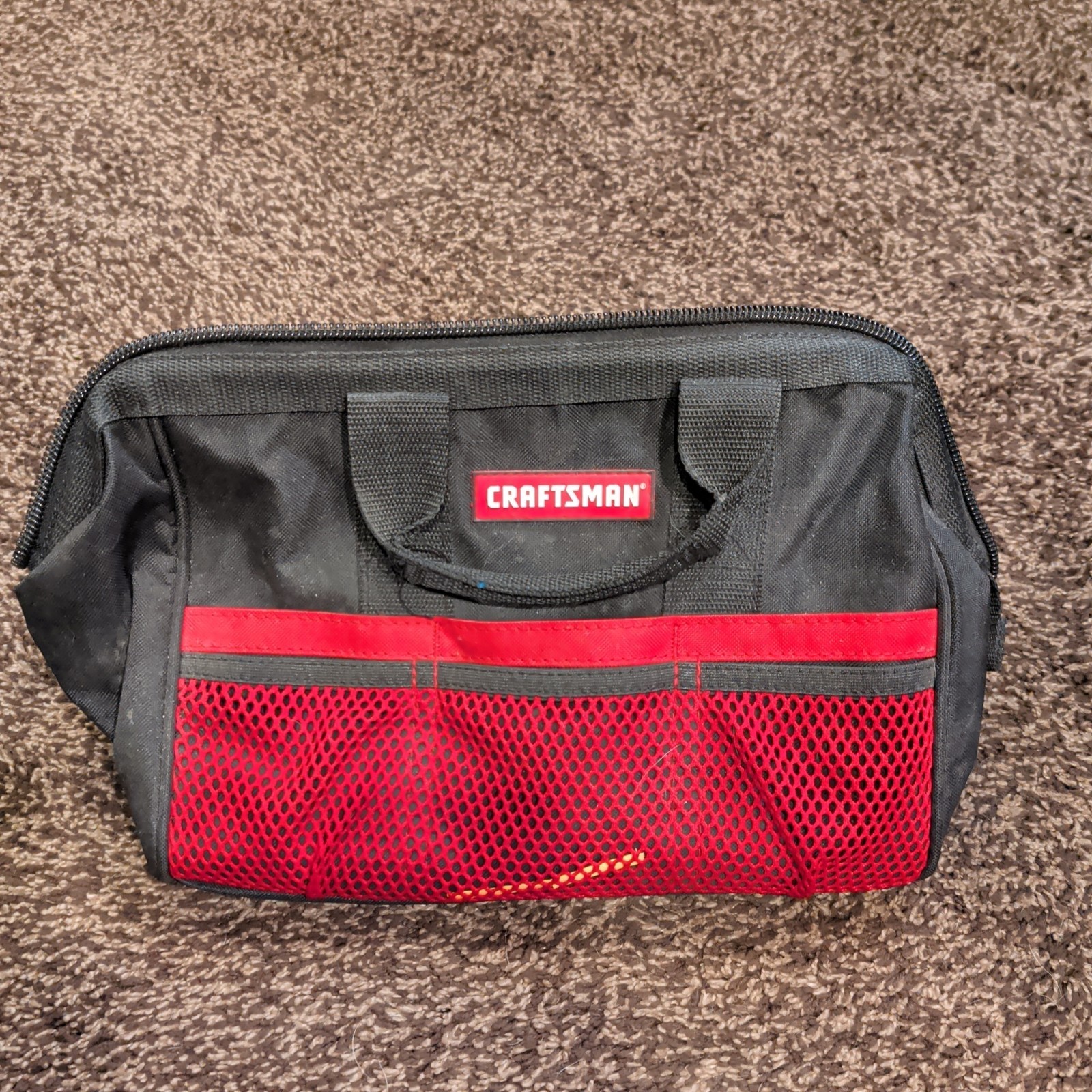 Craftsman 13 in. W X 9.75 in. H Wide Mouth Tool Bag 6 pocket with extra stuff