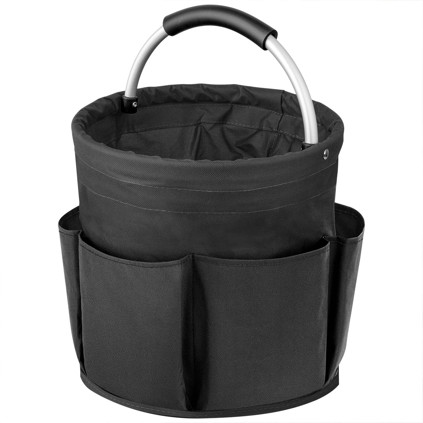 17L Foldable Tool Storage Bucket Garden Basket Organizer Handle Bag w/ 6 Pockets