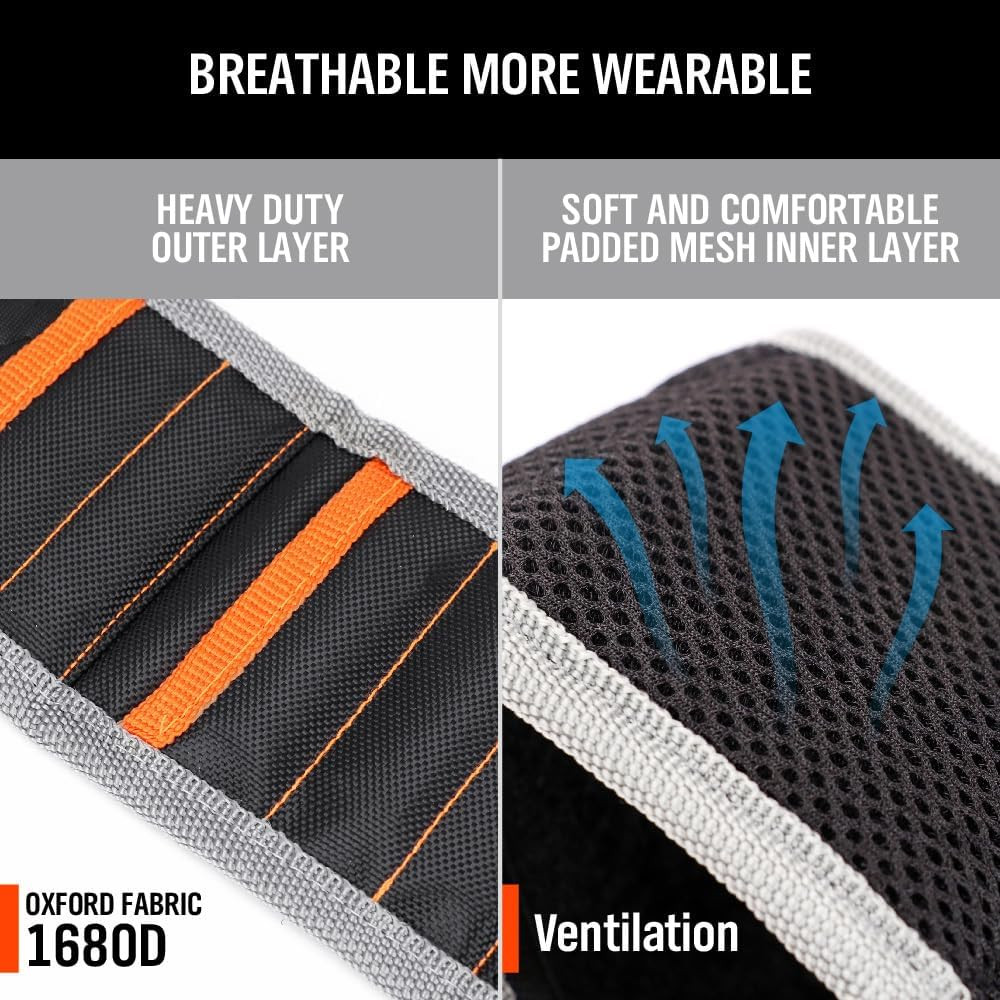 Magnetic Wristband, Stocking Stuffers, Gifts for Men, Premium Tool Belt for Hold