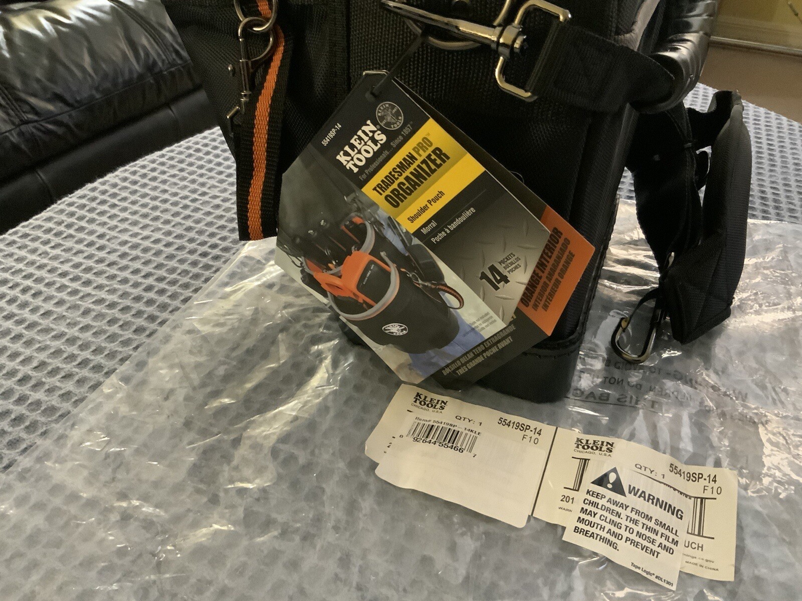 Klein Tools 55419SP-14 Tradesman PRO Tool Tote 1680D Ballistic Weave 14 Pockets