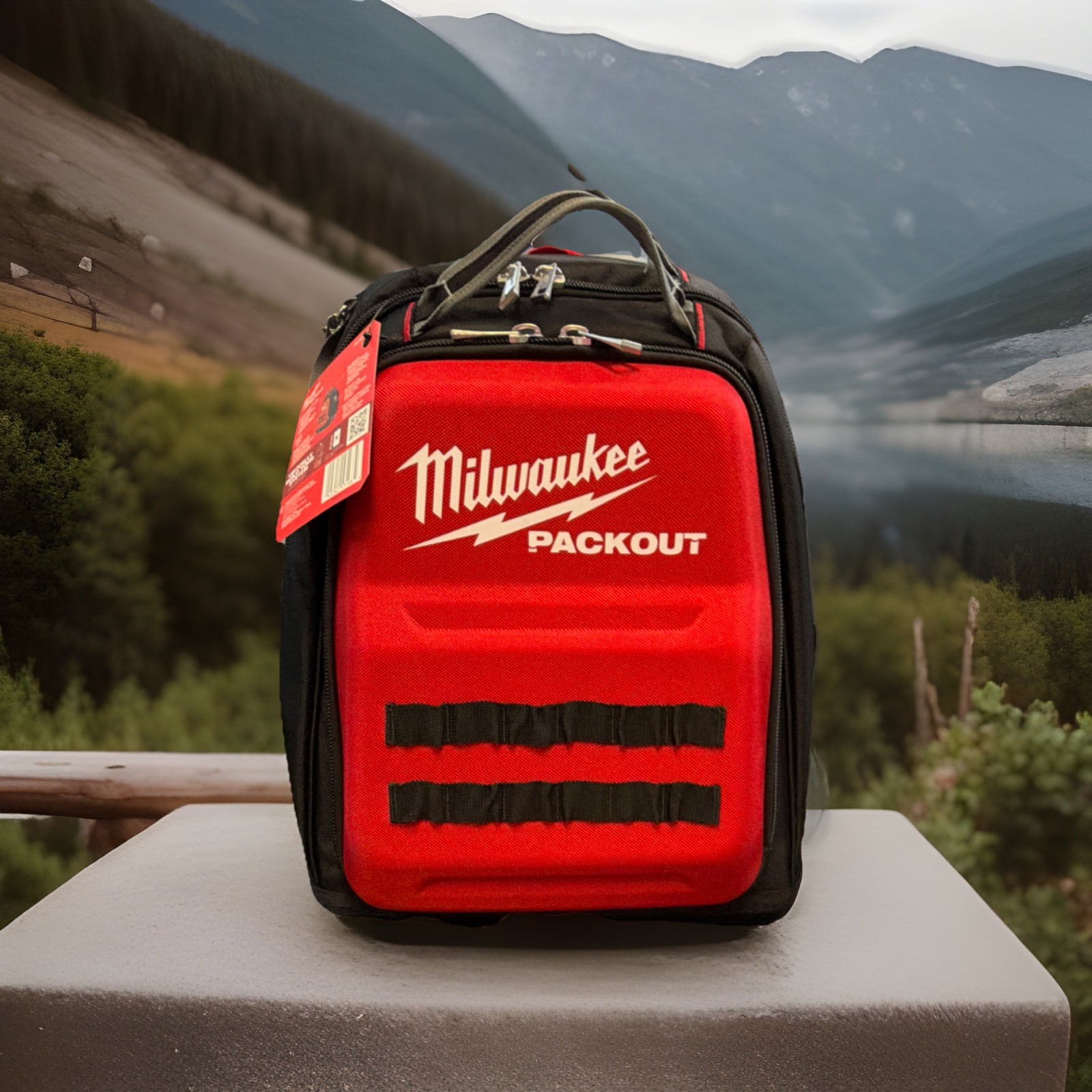 Milwaukee Packout 48-22-8301 Tool Backpack Red 1680D Ballistic Material Hardshe…