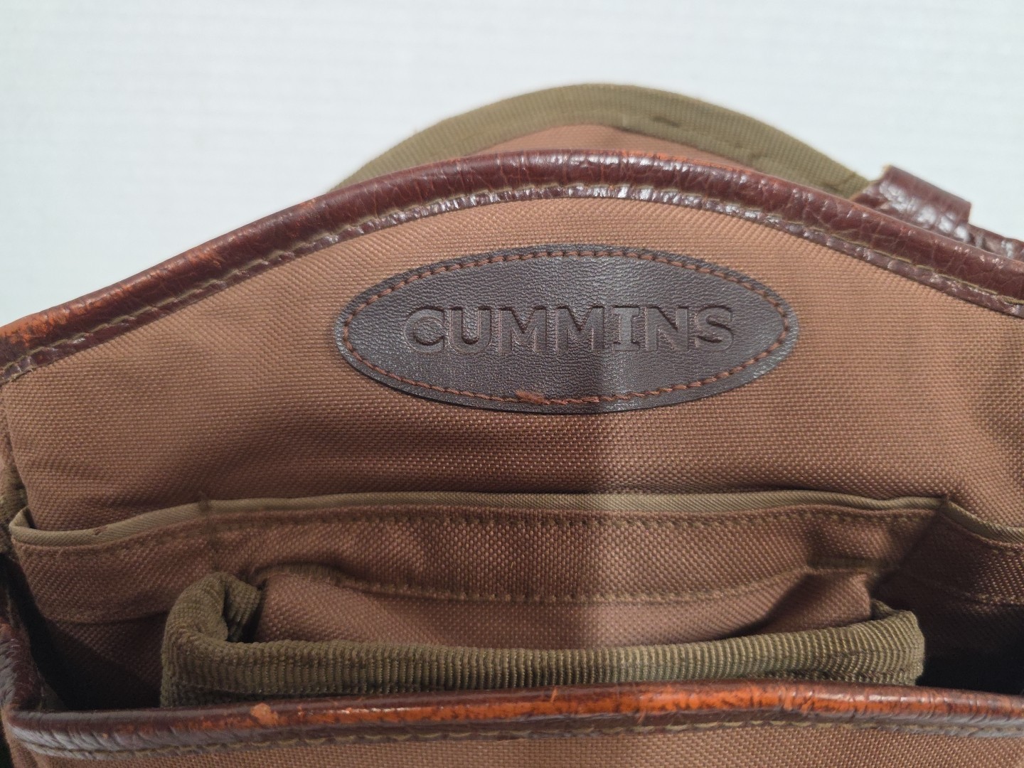 Cummins Tool Belt And Carpenter Bags Leather And Canvas Brown Extra Large